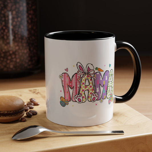 Cute Pastel Bunny & Floral Accent  Mug (11/15oz)