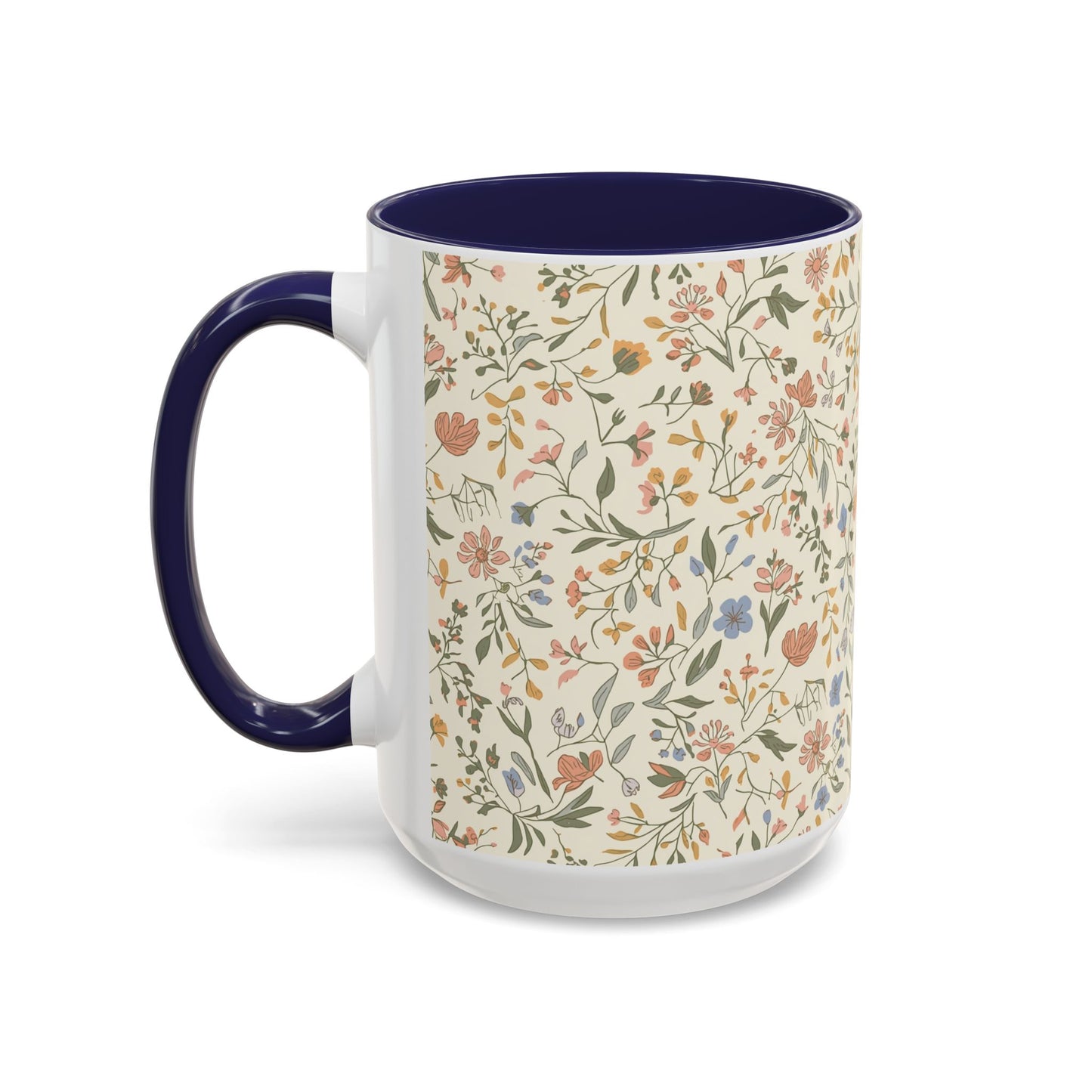 Floral Vintage Accent Coffee Mug  11/15oz