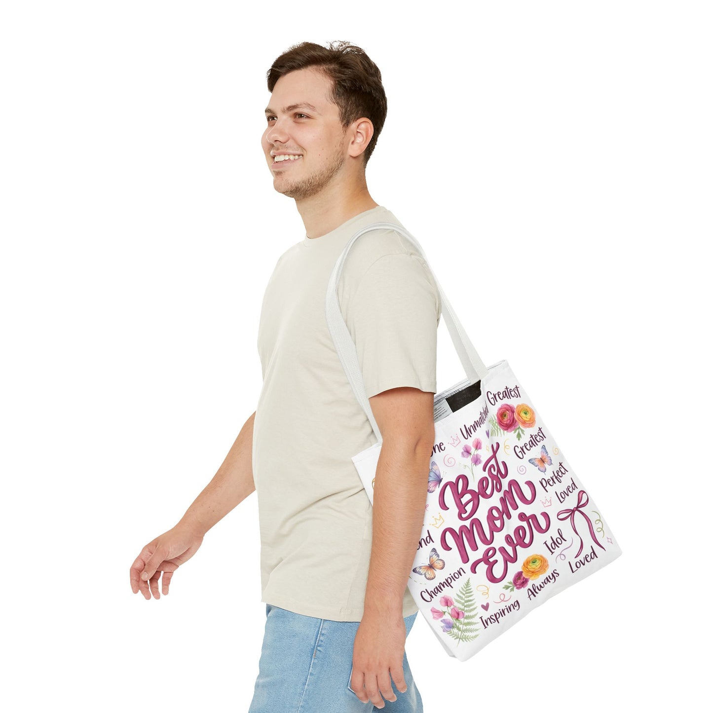 Best Mom Ever Tote Bag — Floral Mother's Day Gift Tote