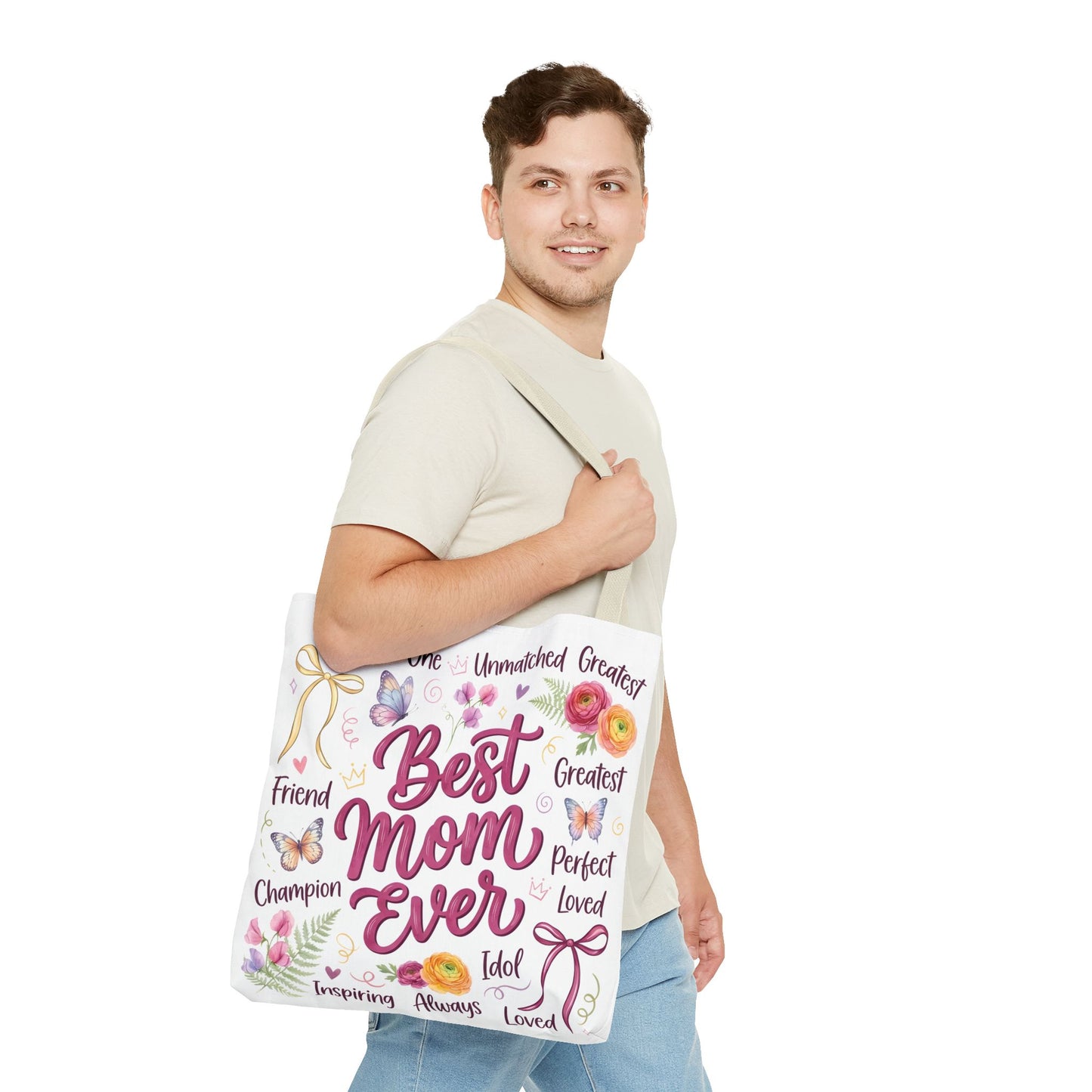 Best Mom Ever Tote Bag — Floral Mother's Day Gift Tote