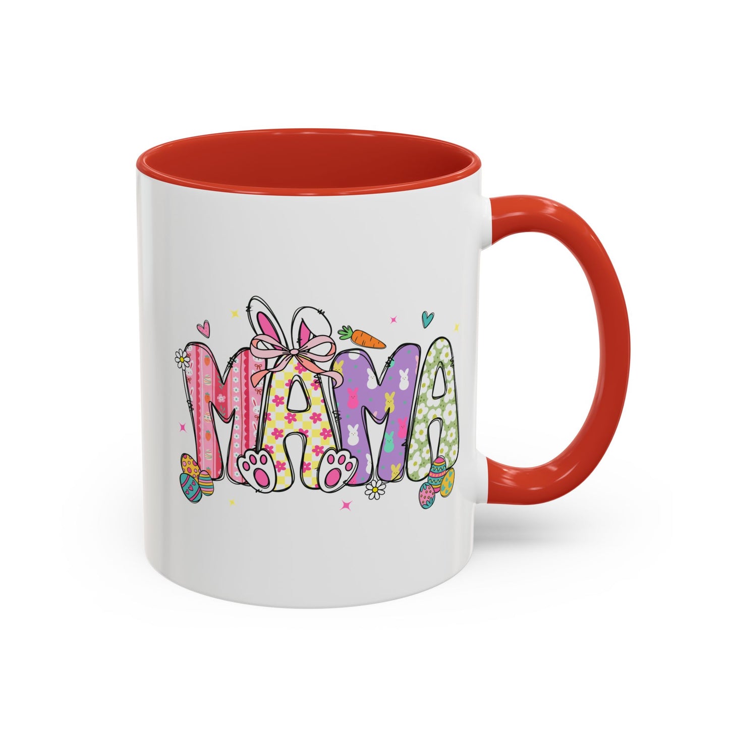 Cute Pastel Bunny & Floral Accent  Mug (11/15oz)