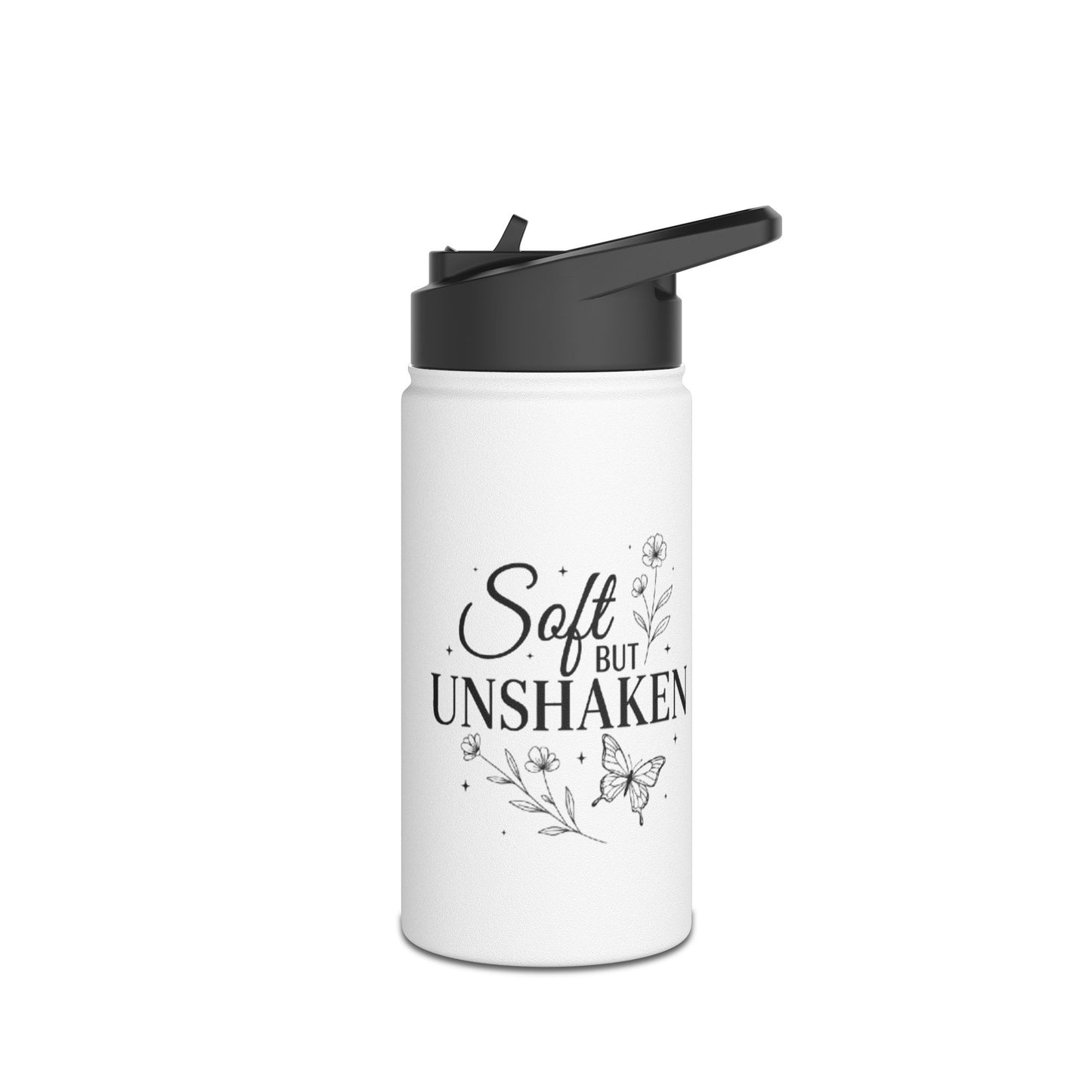 Stainless Steel Water Bottle — 'Still I Rise' Floral Motivational Design