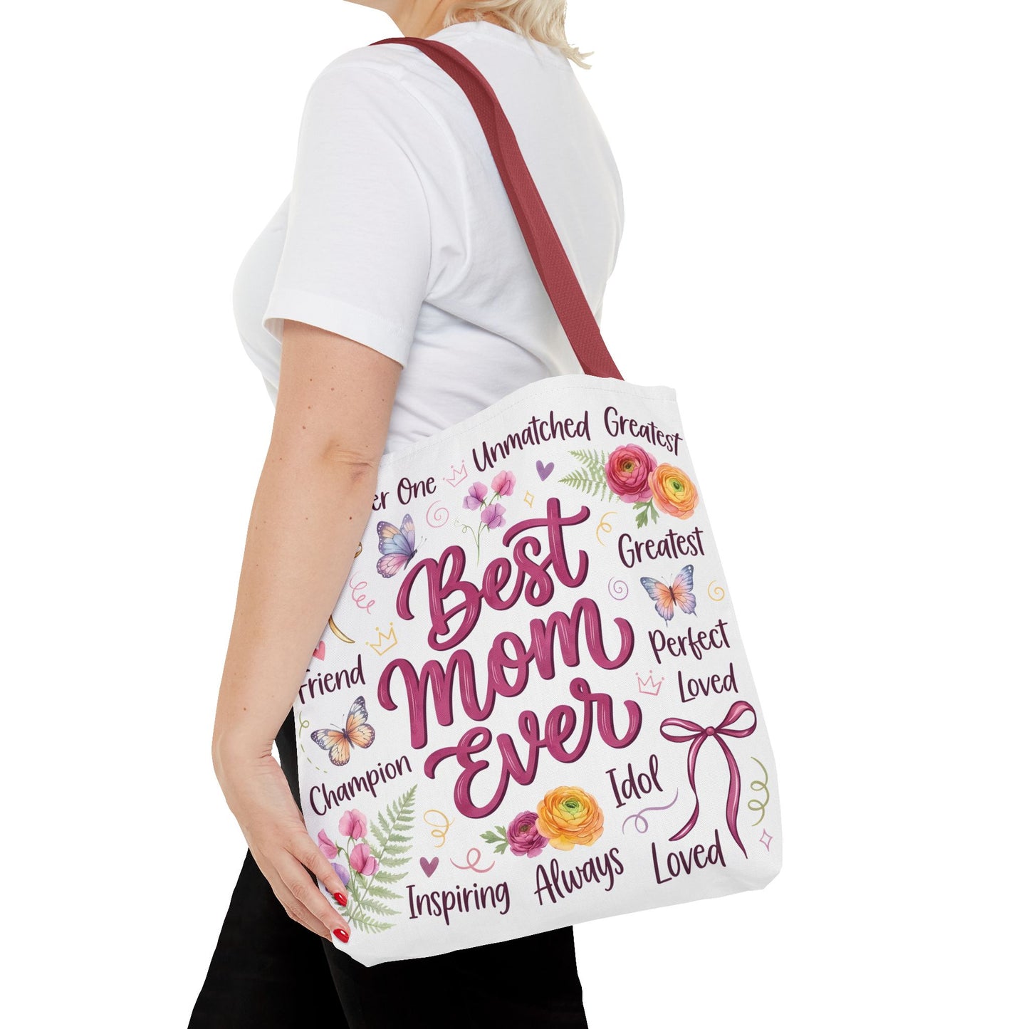 Best Mom Ever Tote Bag — Floral Mother's Day Gift Tote
