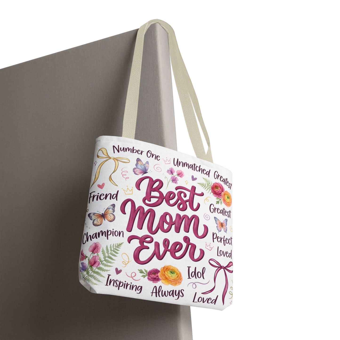 Best Mom Ever Tote Bag — Floral Mother's Day Gift Tote