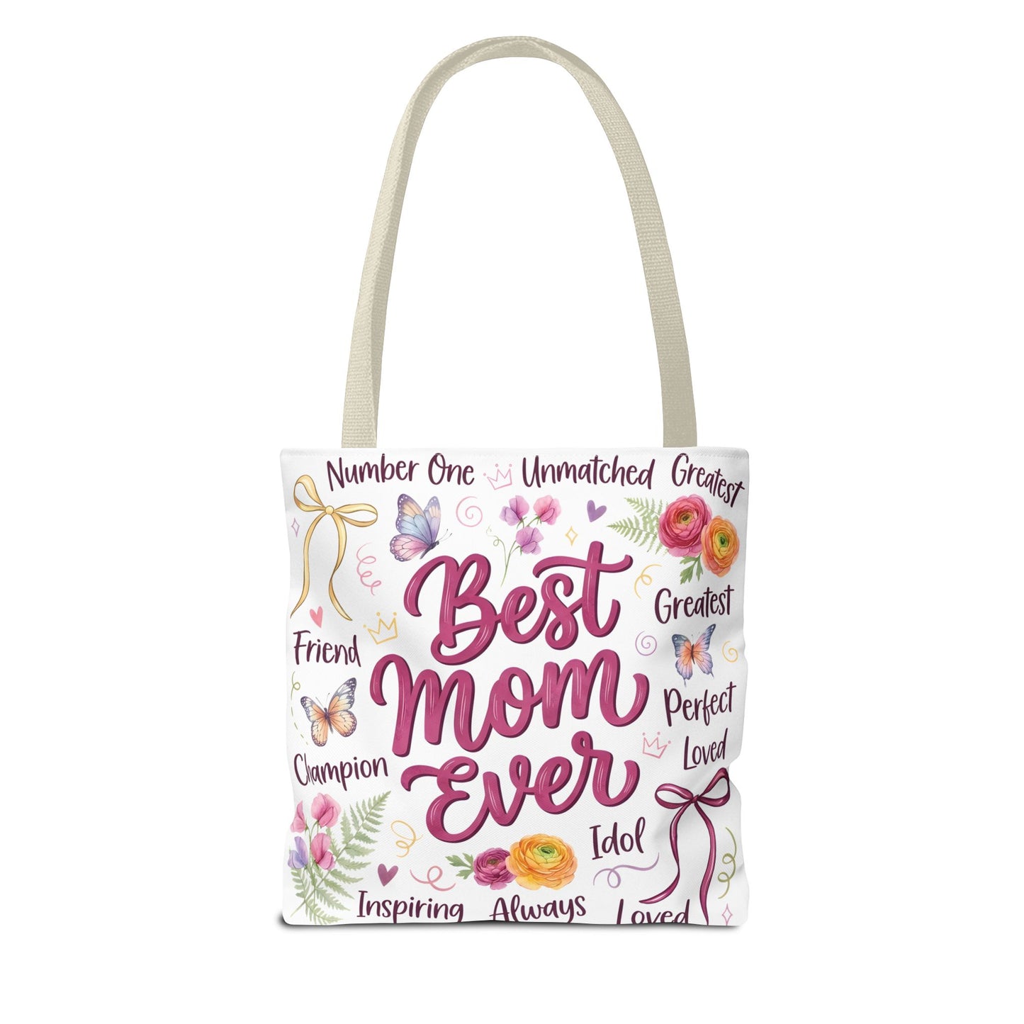 Best Mom Ever Tote Bag — Floral Mother's Day Gift Tote