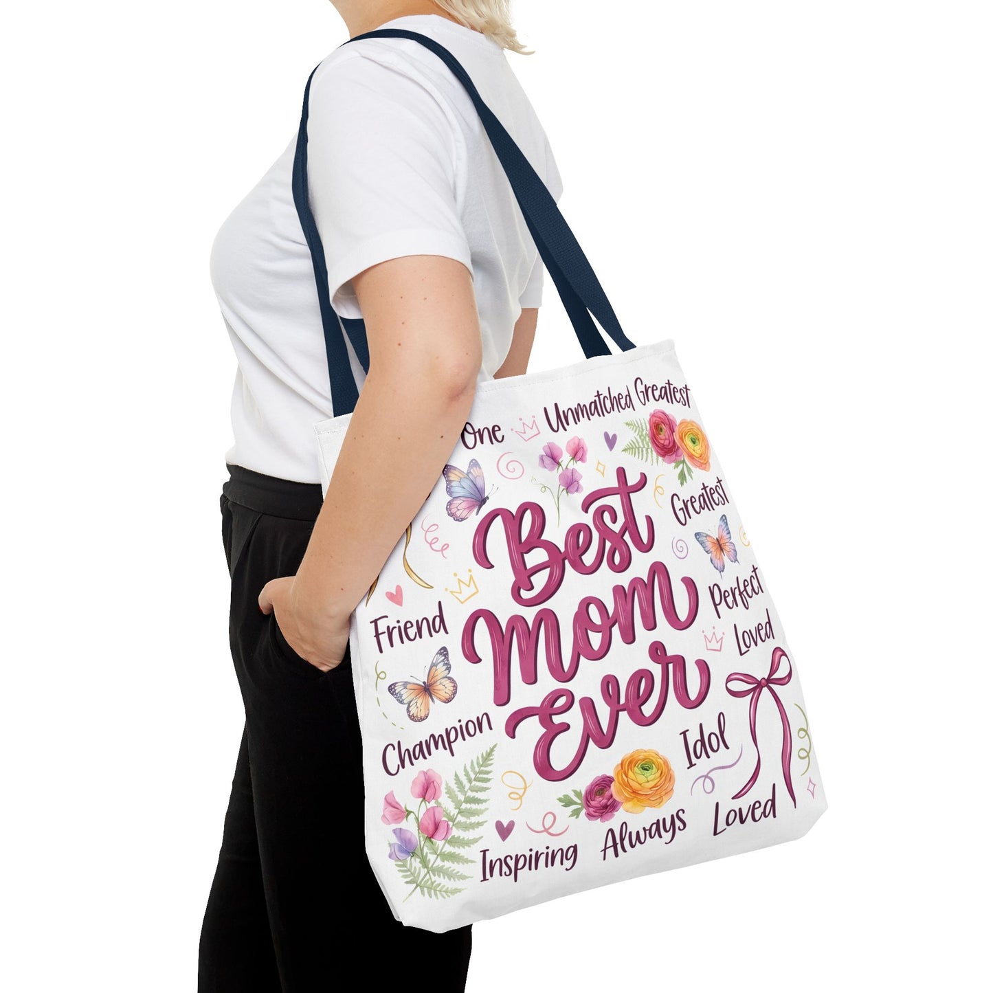 Best Mom Ever Tote Bag — Floral Mother's Day Gift Tote