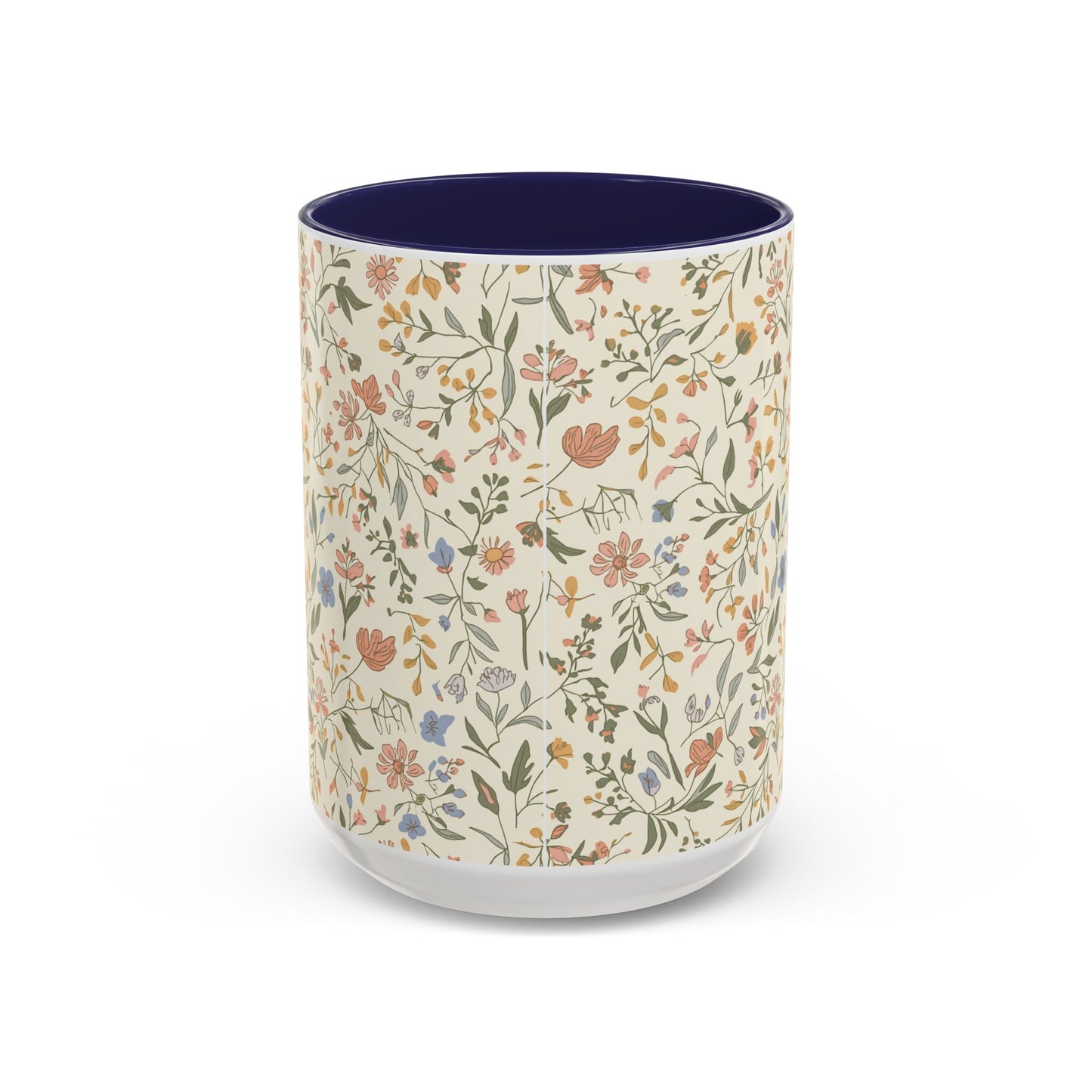 Floral Vintage Accent Coffee Mug  11/15oz