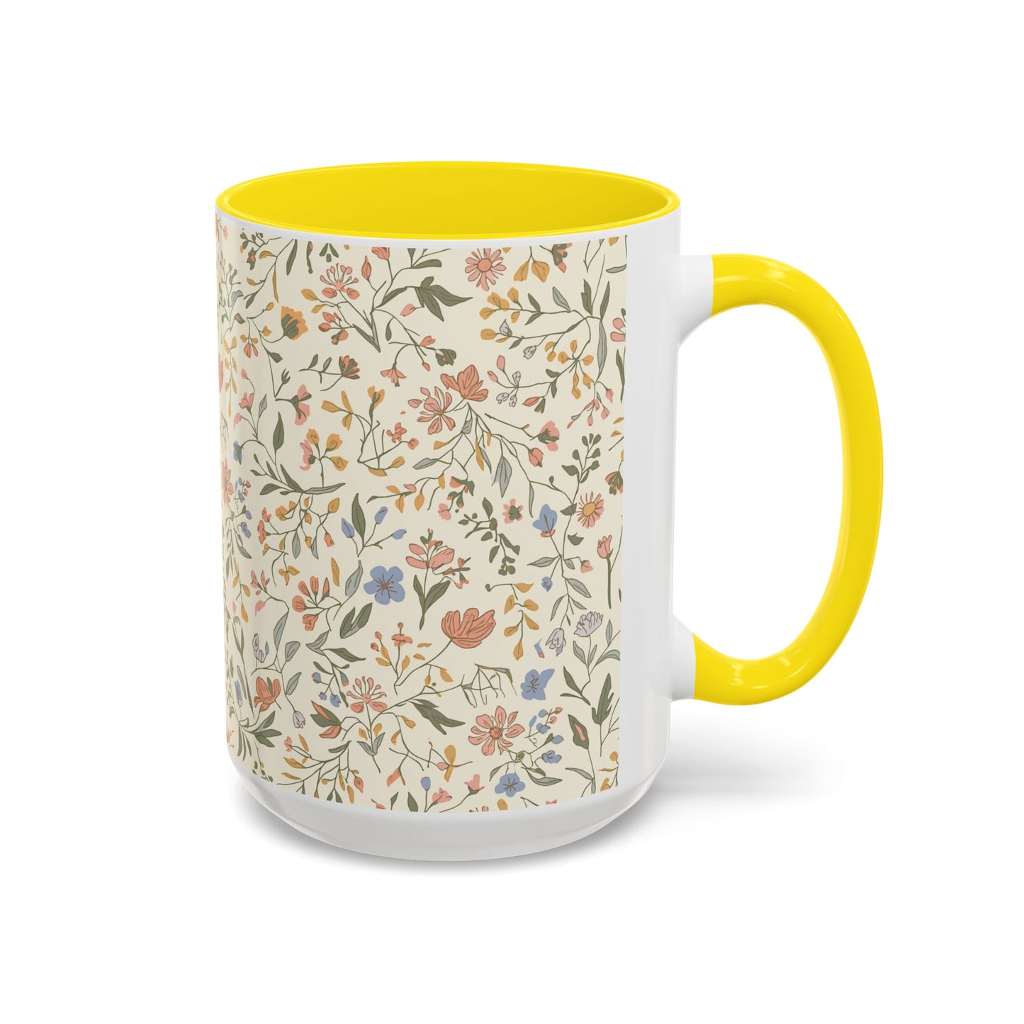 Floral Vintage Accent Coffee Mug  11/15oz