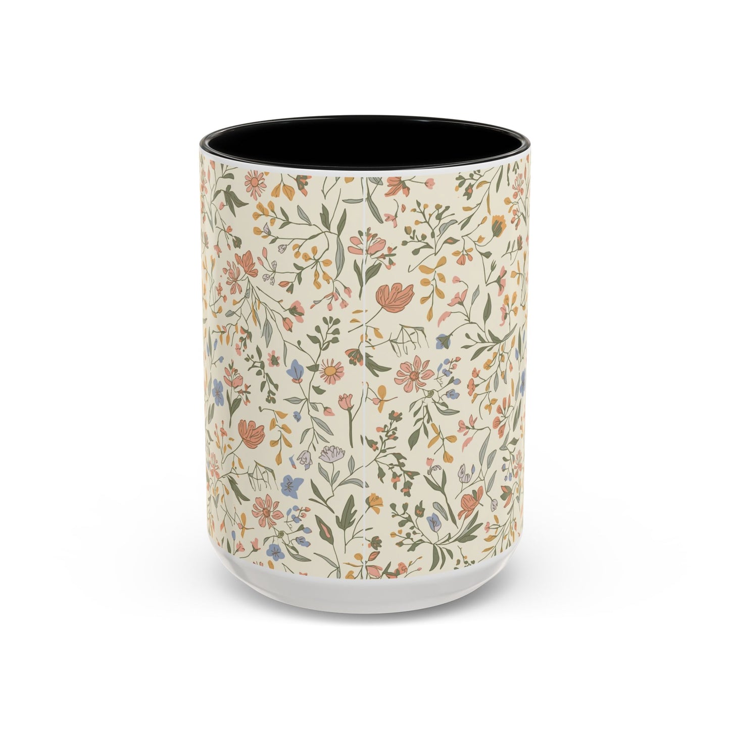 Floral Vintage Accent Coffee Mug  11/15oz