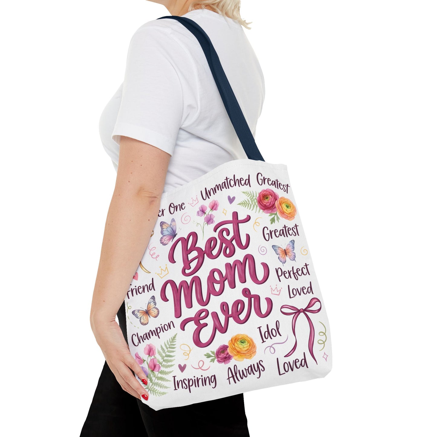 Best Mom Ever Tote Bag — Floral Mother's Day Gift Tote