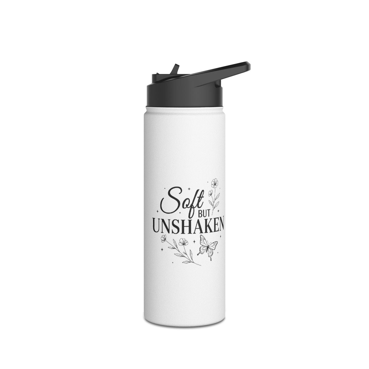 Stainless Steel Water Bottle — 'Still I Rise' Floral Motivational Design