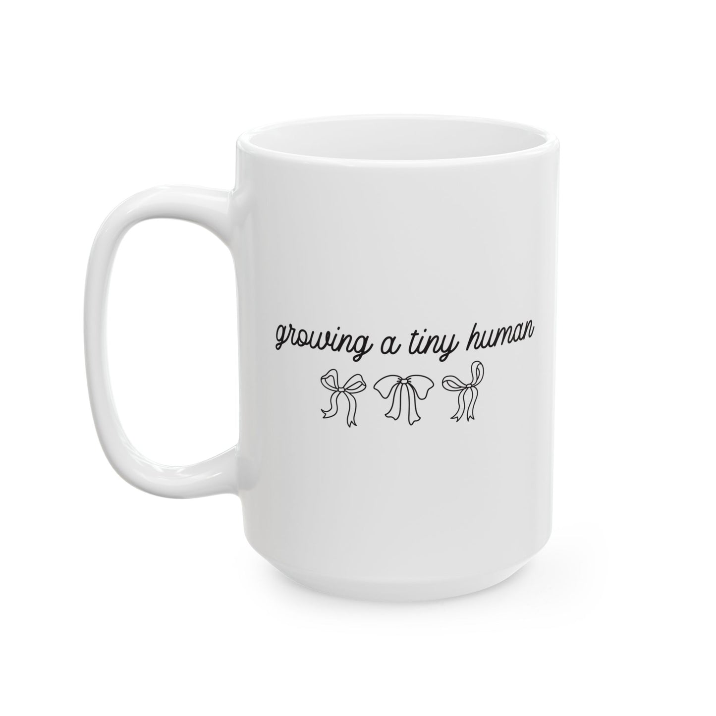 - "Growing Human" Cute Cactus Pregnancy Announcement Coffee Cup (11oz, 15oz)