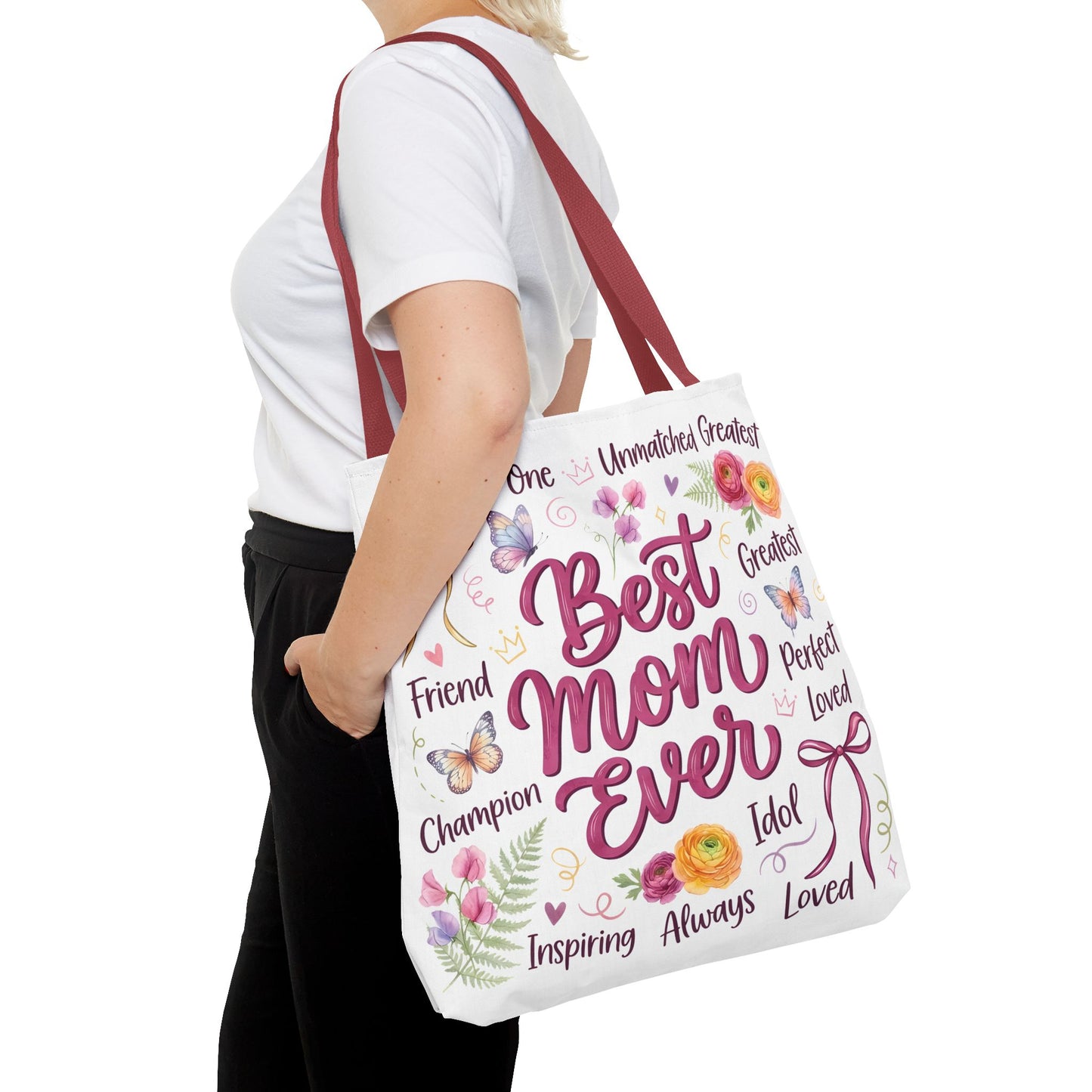 Best Mom Ever Tote Bag — Floral Mother's Day Gift Tote
