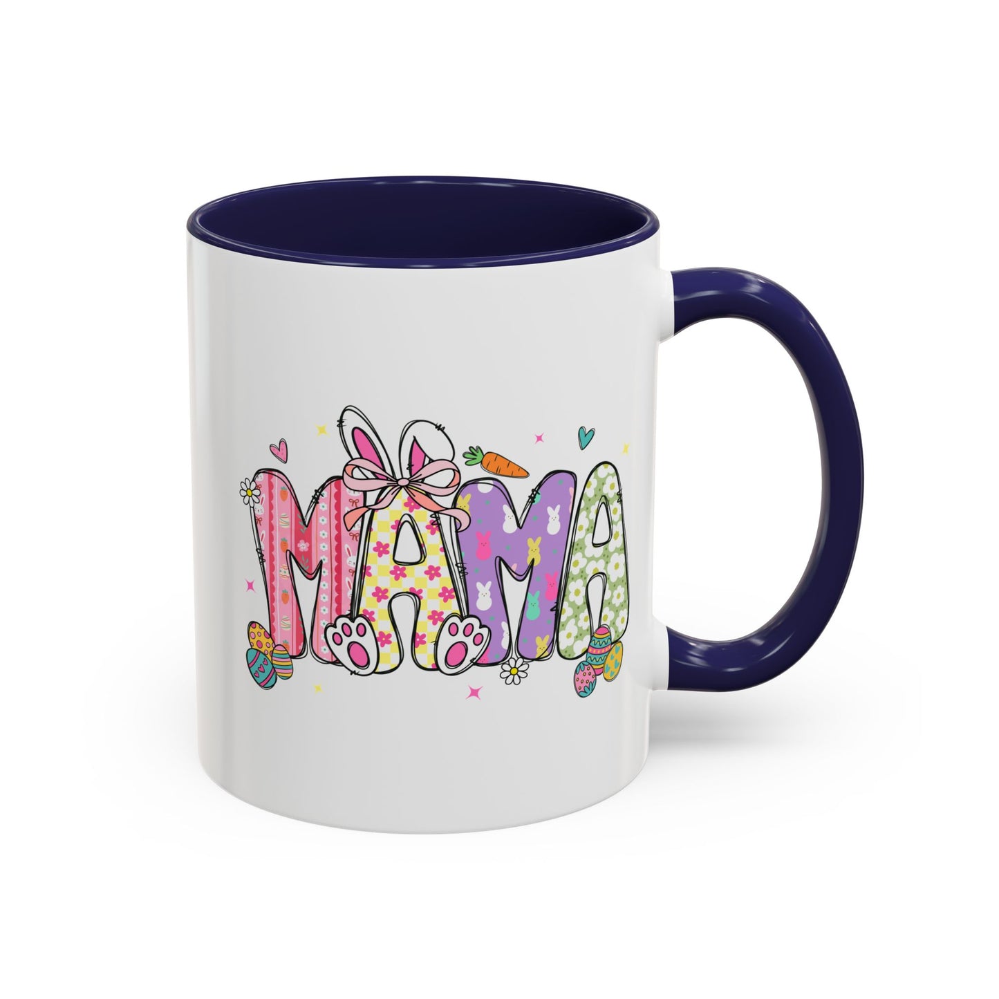 Cute Pastel Bunny & Floral Accent  Mug (11/15oz)