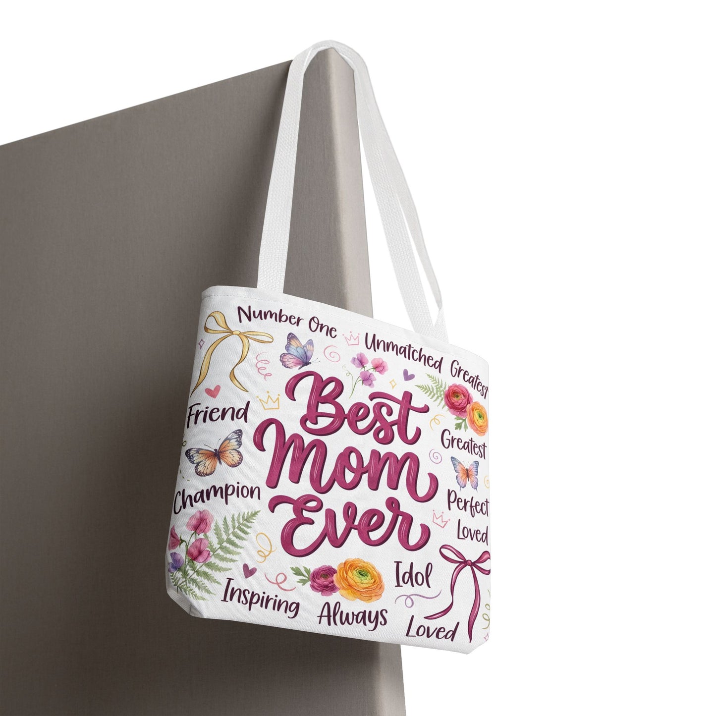 Best Mom Ever Tote Bag — Floral Mother's Day Gift Tote