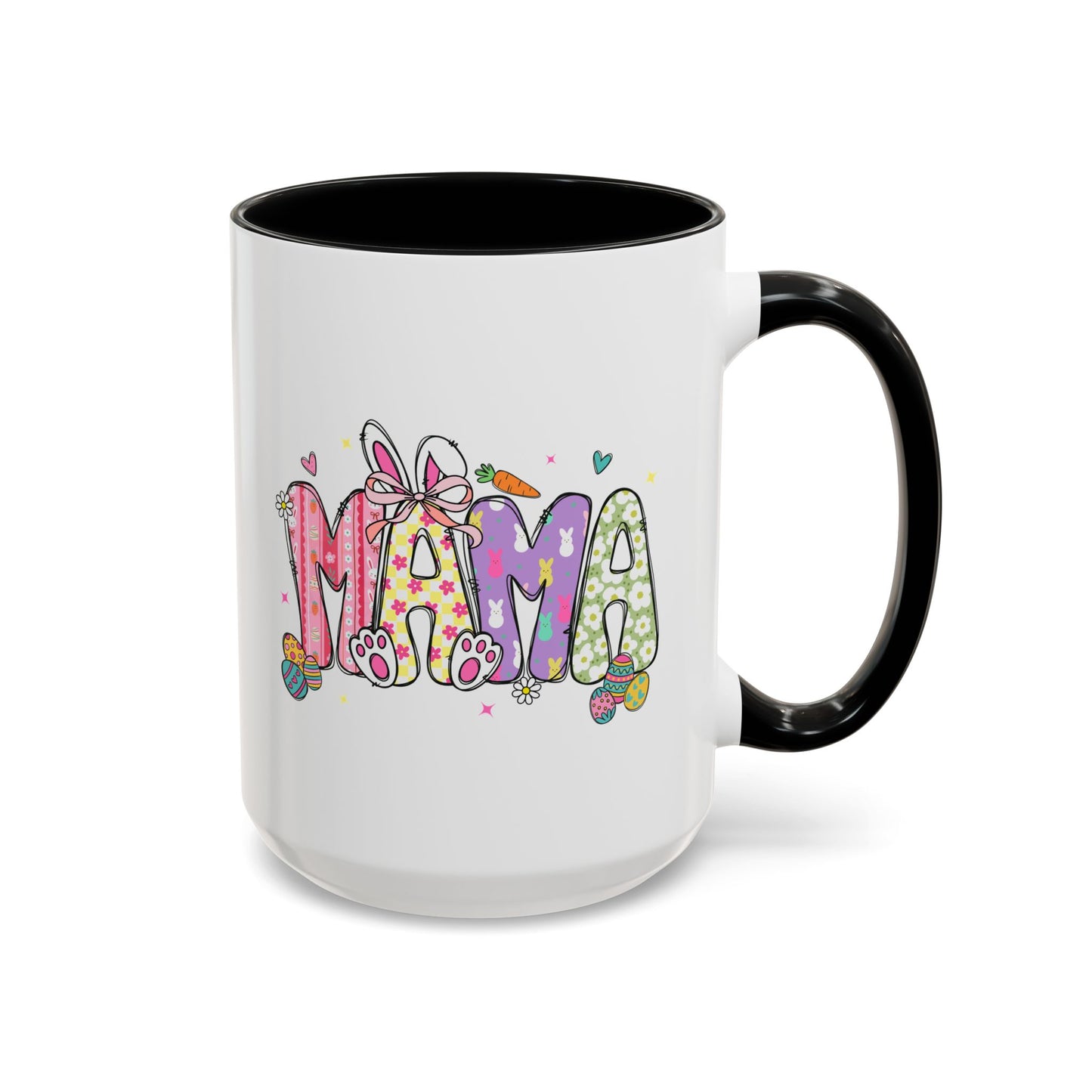 Cute Pastel Bunny & Floral Accent  Mug (11/15oz)