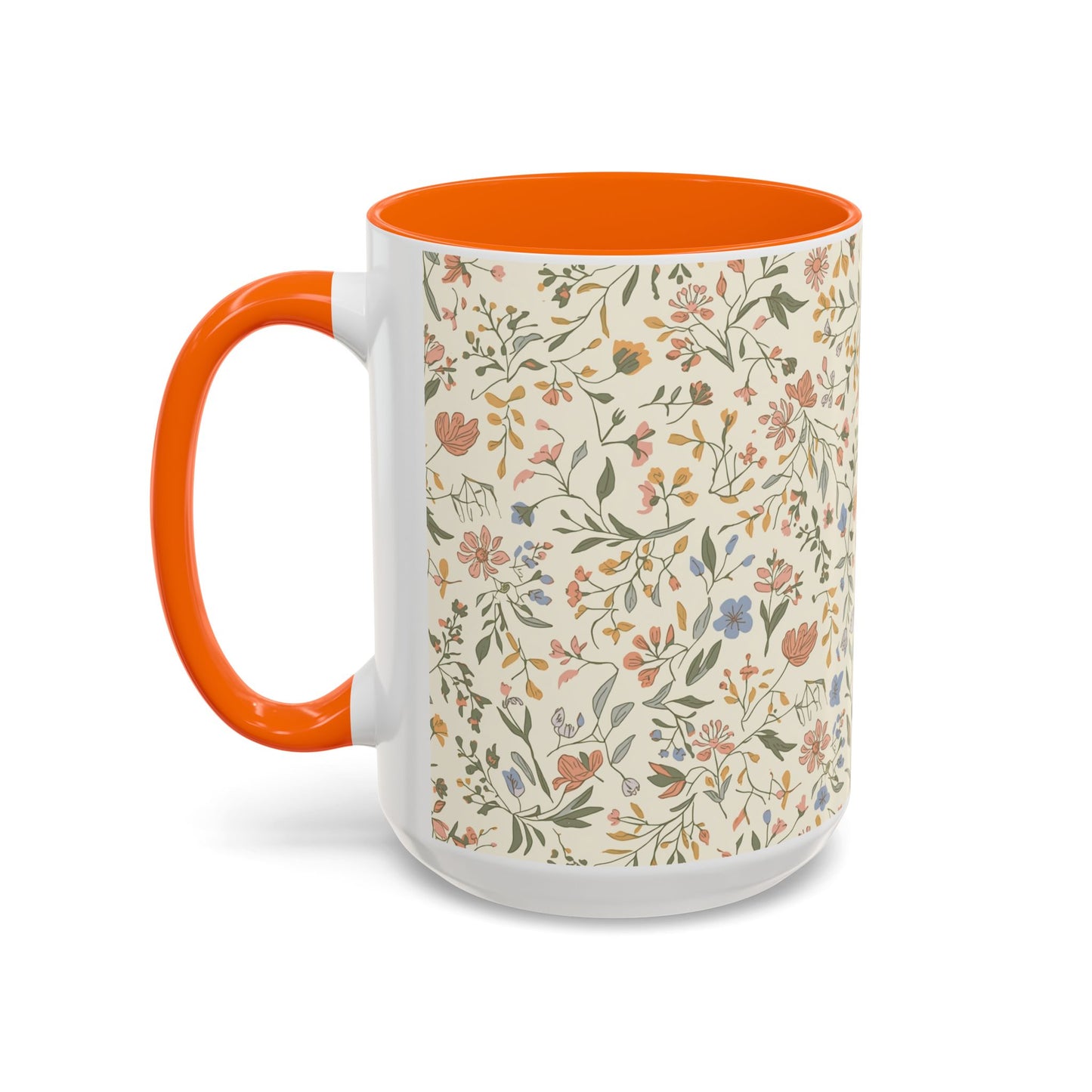Floral Vintage Accent Coffee Mug  11/15oz