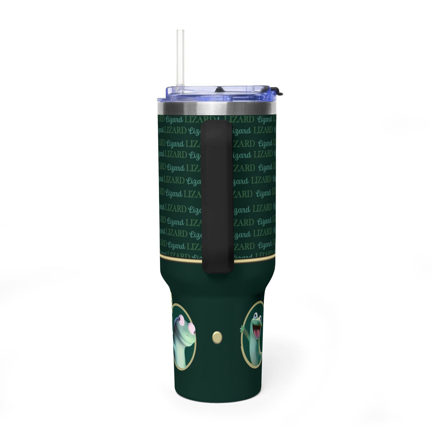 Adrian Lizard 40oz Vacuum Tumbler – Insulated Travel Cup with Handle