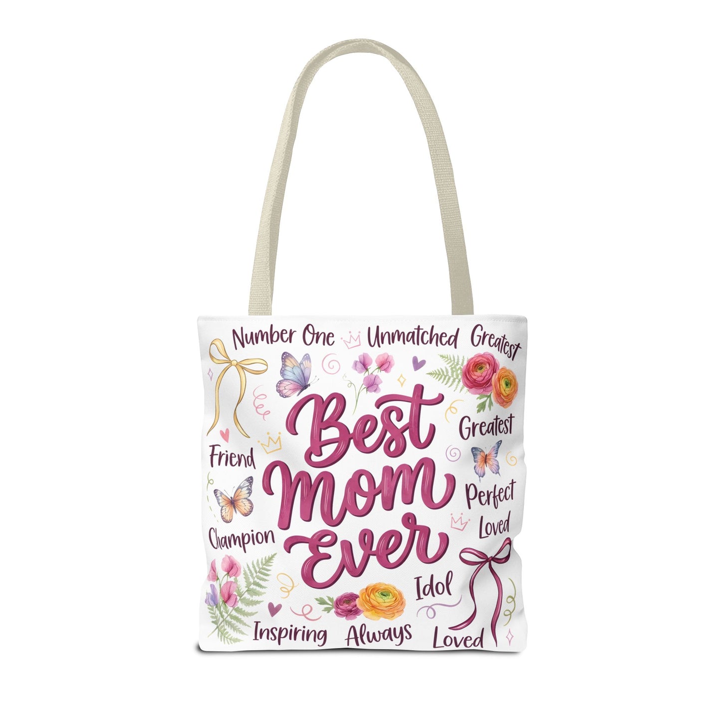 Best Mom Ever Tote Bag — Floral Mother's Day Gift Tote