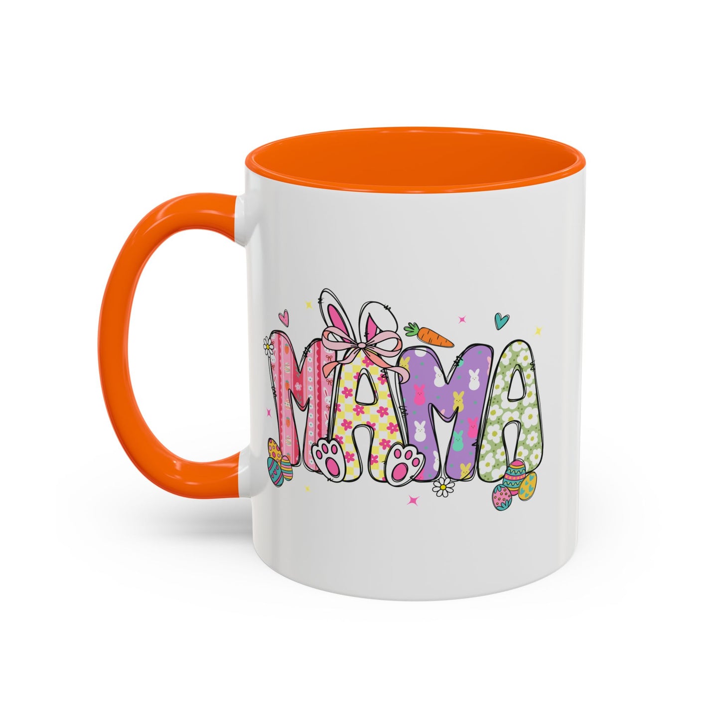 Cute Pastel Bunny & Floral Accent  Mug (11/15oz)