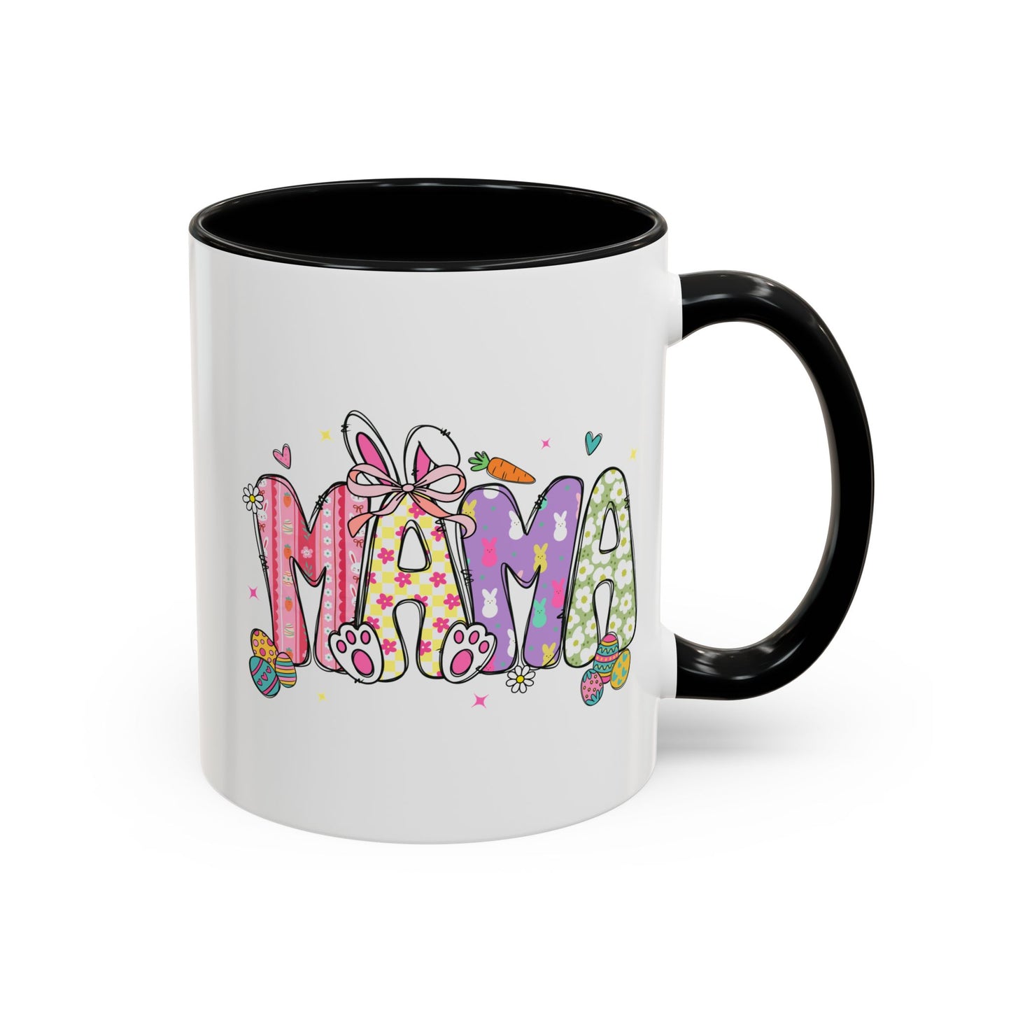 Cute Pastel Bunny & Floral Accent  Mug (11/15oz)