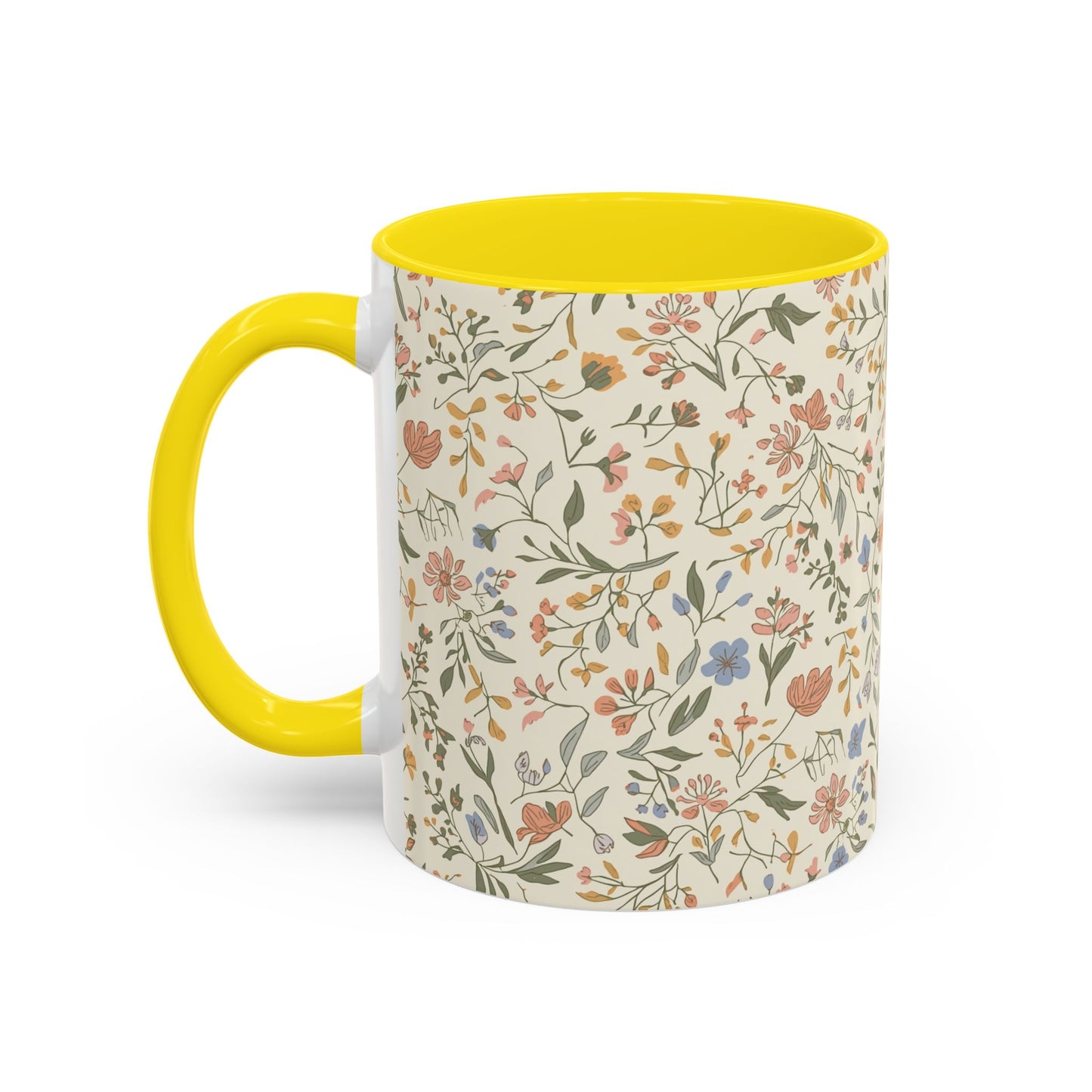 Floral Vintage Accent Coffee Mug  11/15oz