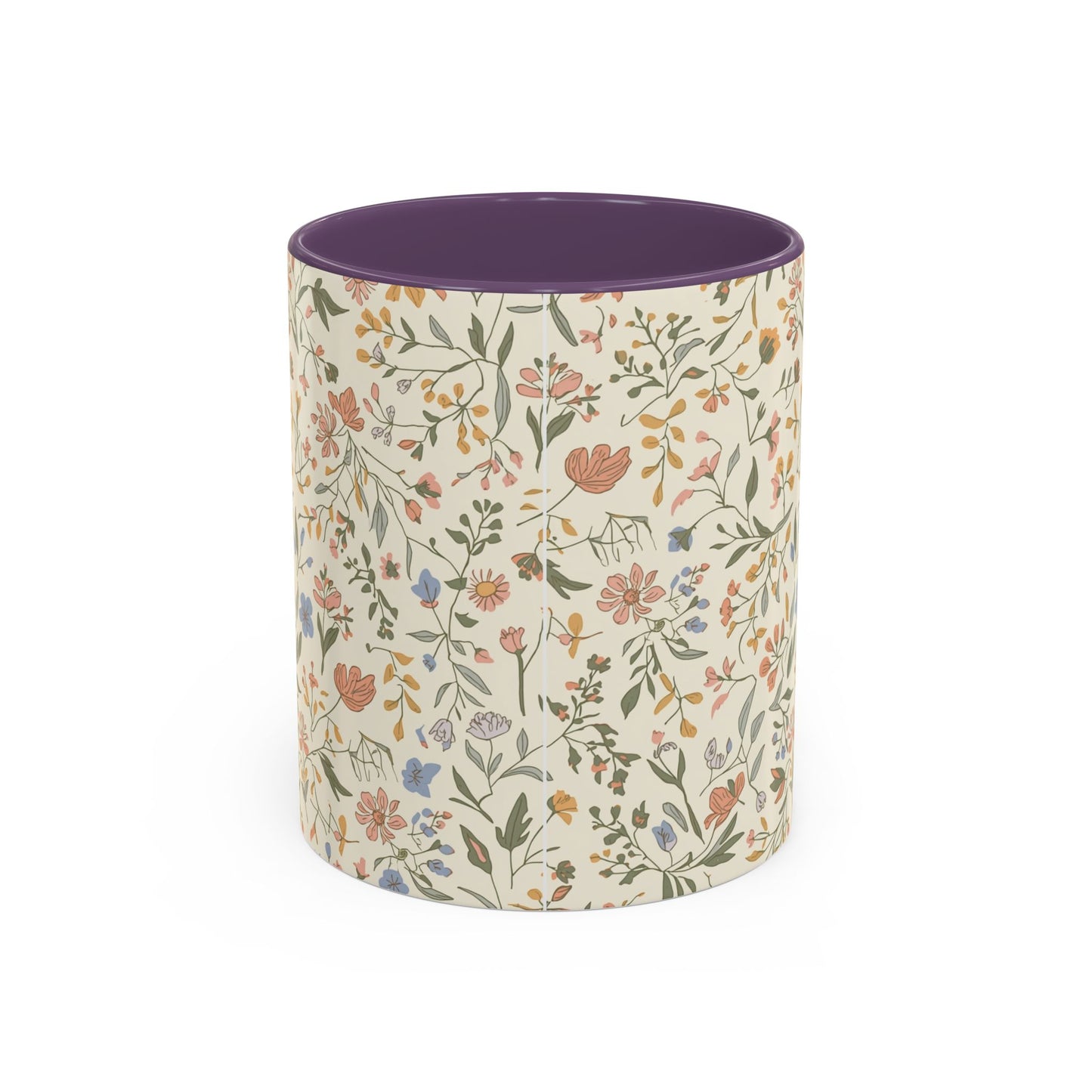Floral Vintage Accent Coffee Mug  11/15oz