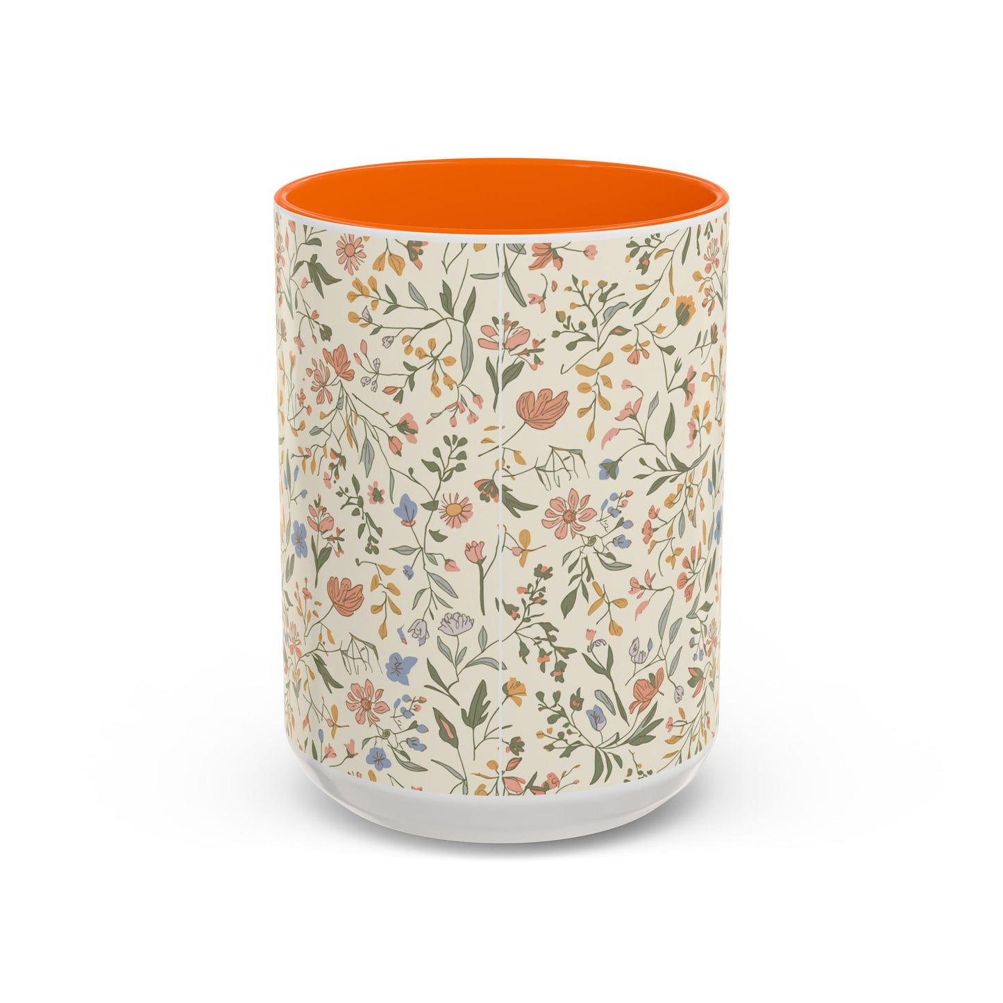 Floral Vintage Accent Coffee Mug  11/15oz