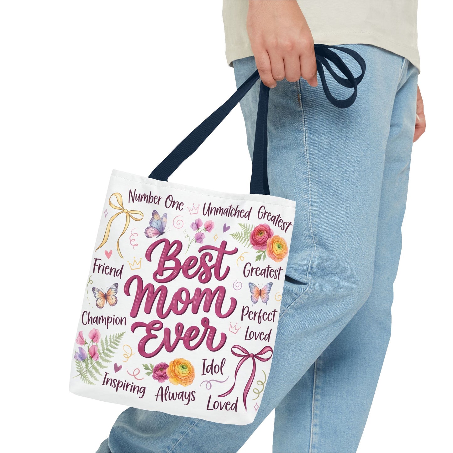 Best Mom Ever Tote Bag — Floral Mother's Day Gift Tote