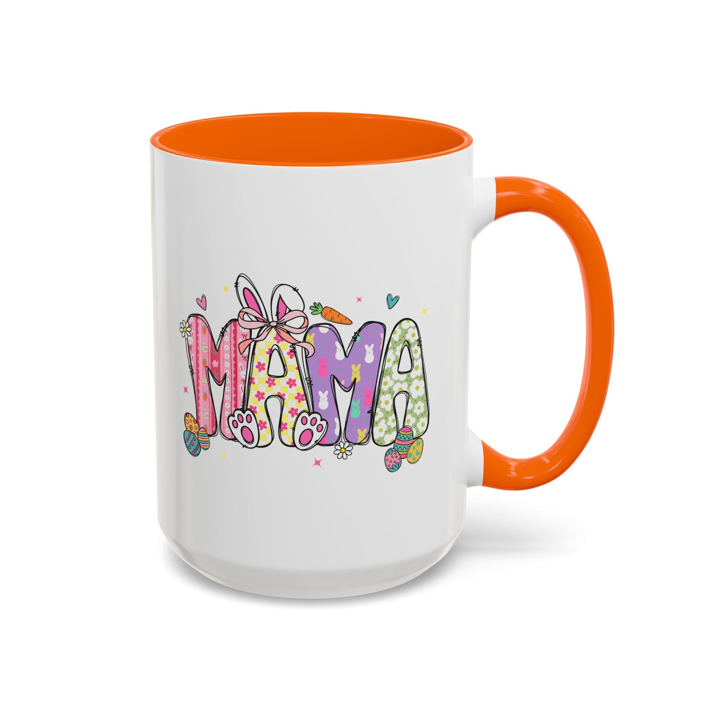 Cute Pastel Bunny & Floral Accent  Mug (11/15oz)