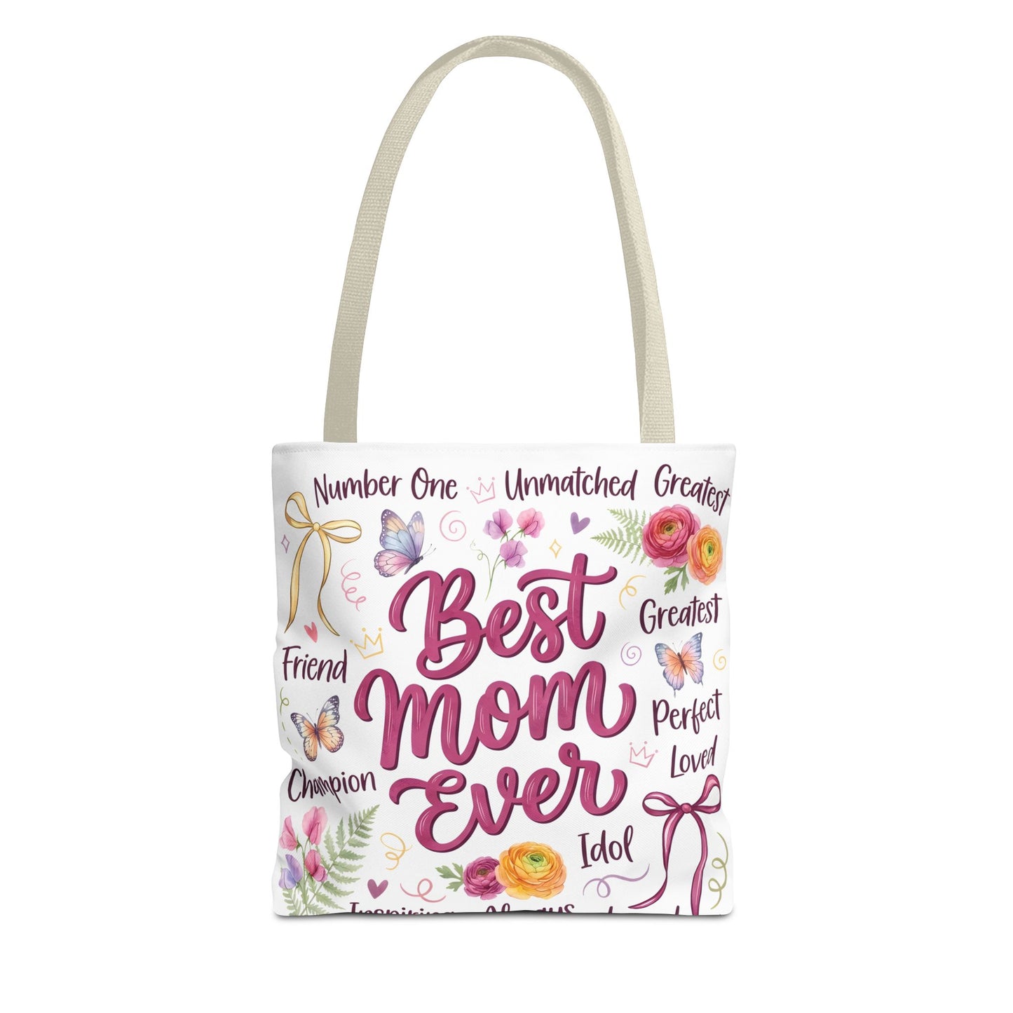 Best Mom Ever Tote Bag — Floral Mother's Day Gift Tote