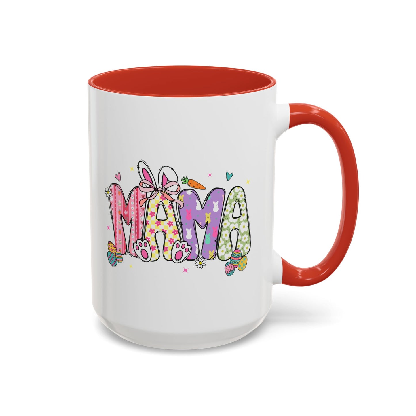 Cute Pastel Bunny & Floral Accent  Mug (11/15oz)