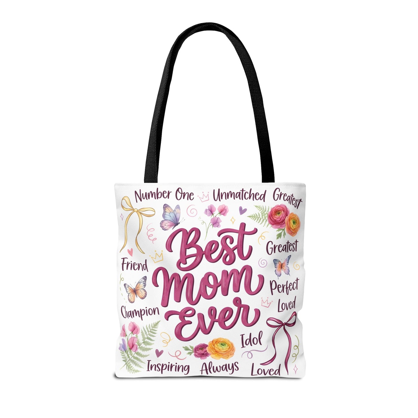 Best Mom Ever Tote Bag — Floral Mother's Day Gift Tote