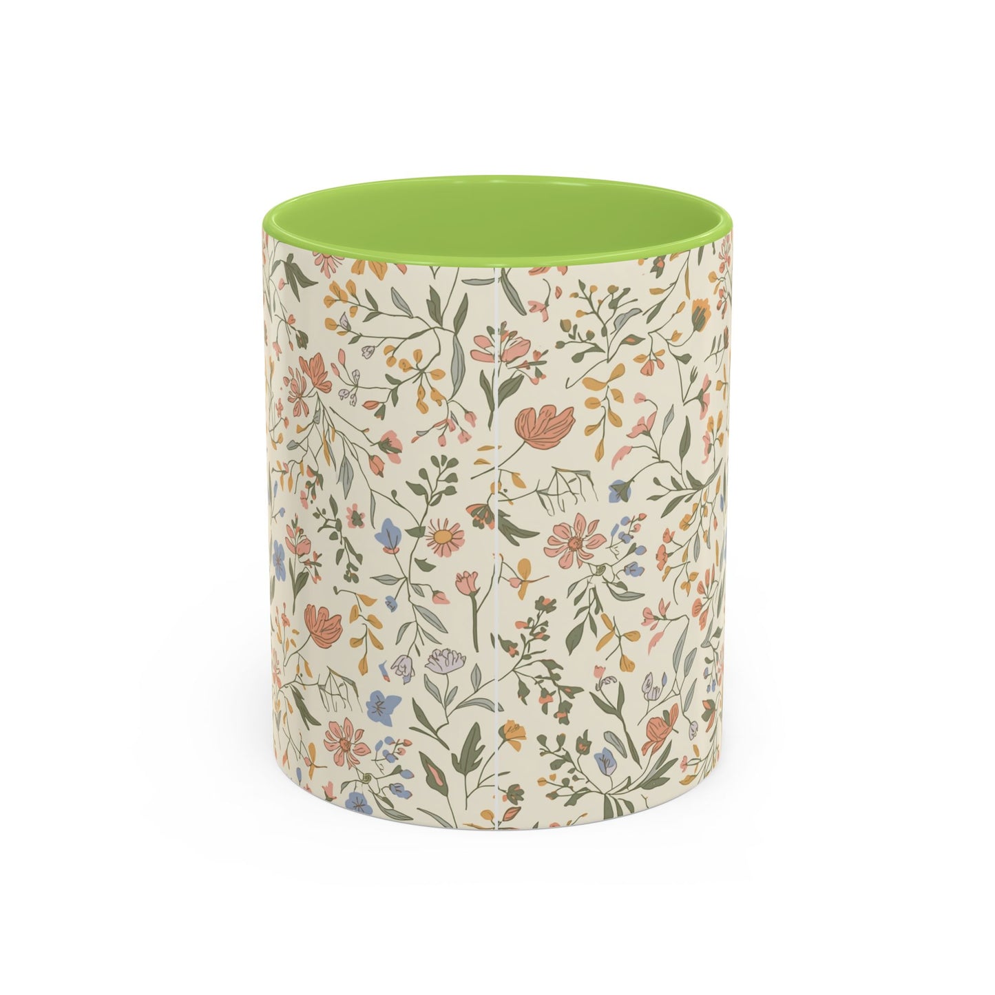 Floral Vintage Accent Coffee Mug  11/15oz